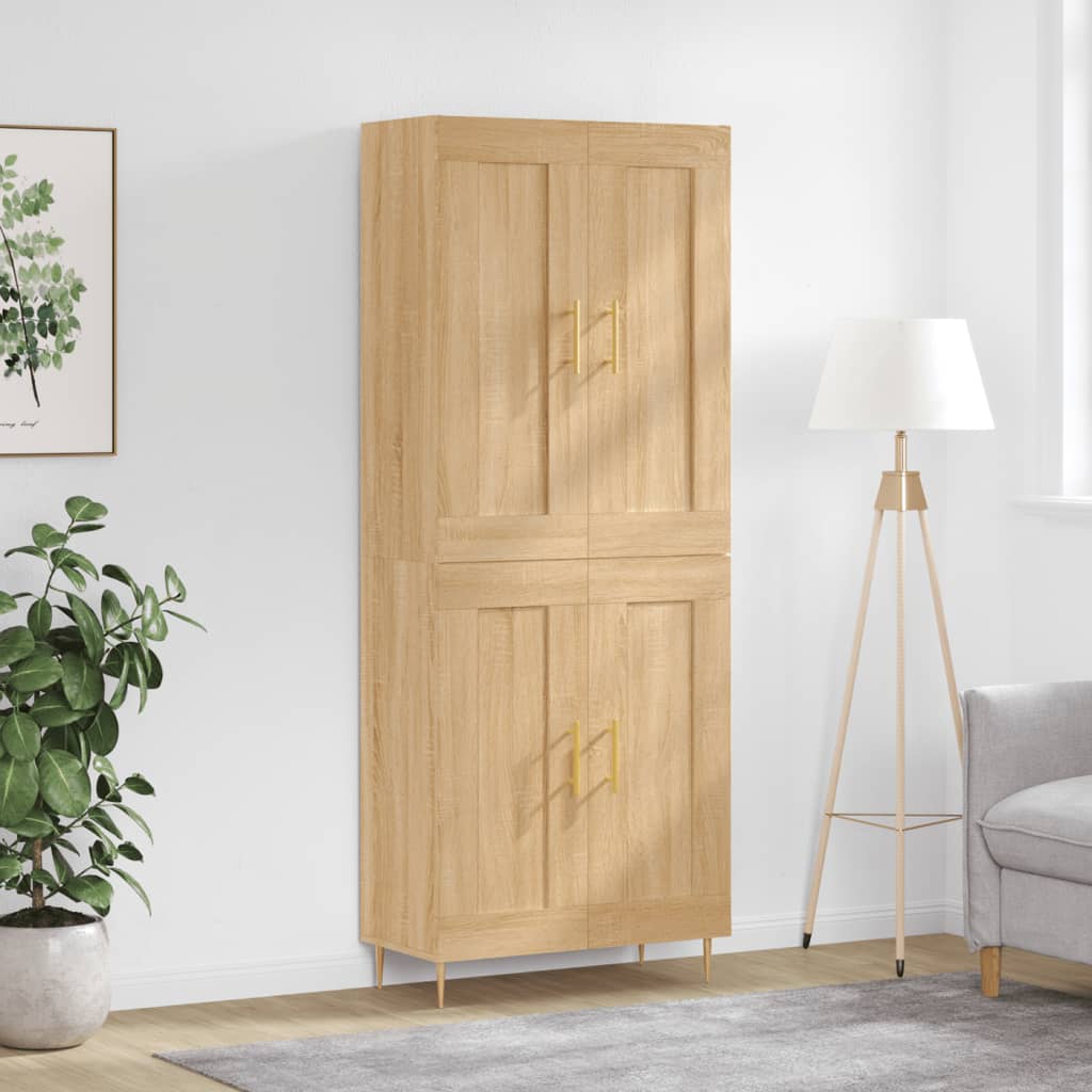 vidaXL Dulap înalt, stejar sonoma, 69,5x34x180 cm, lemn compozit