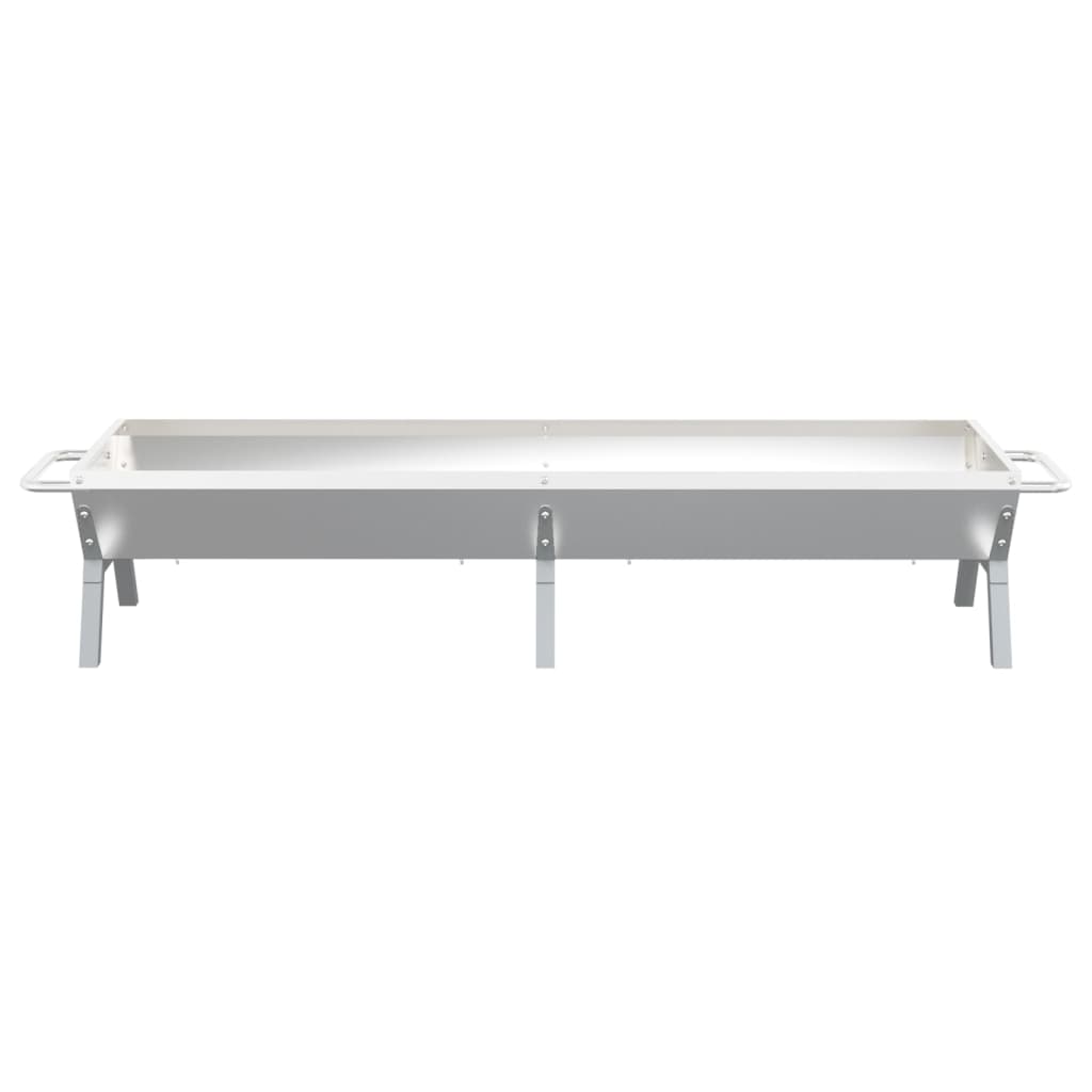 vidaXL Tavă pentru grătar, argintiu, 158x42x31 cm, oțel inoxidabil vidaXL Tavă pentru grătar, argintiu, 158x42x31 cm, oțel inoxidabil