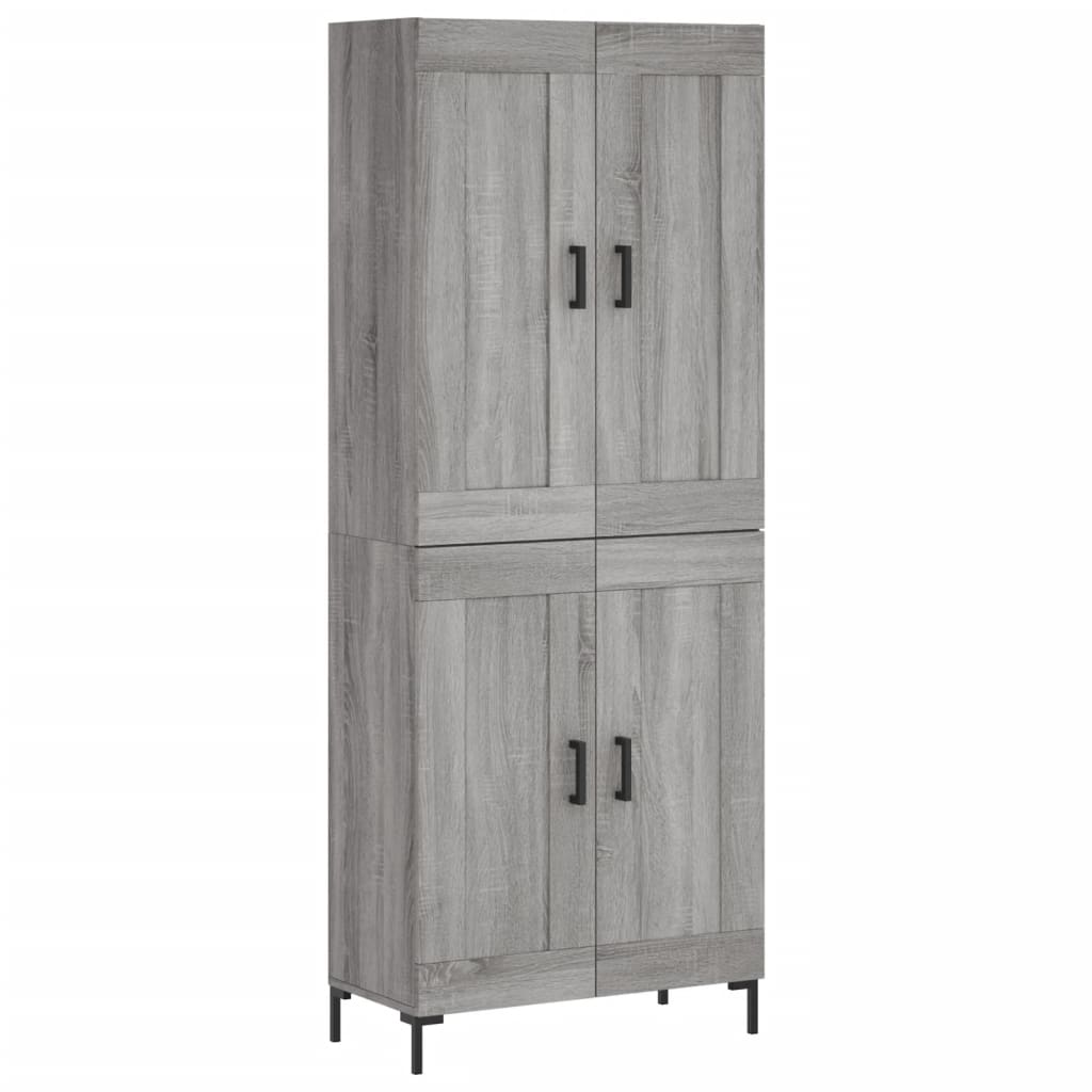 vidaXL Dulap înalt, gri sonoma, 69,5x34x180 cm, lemn compozit