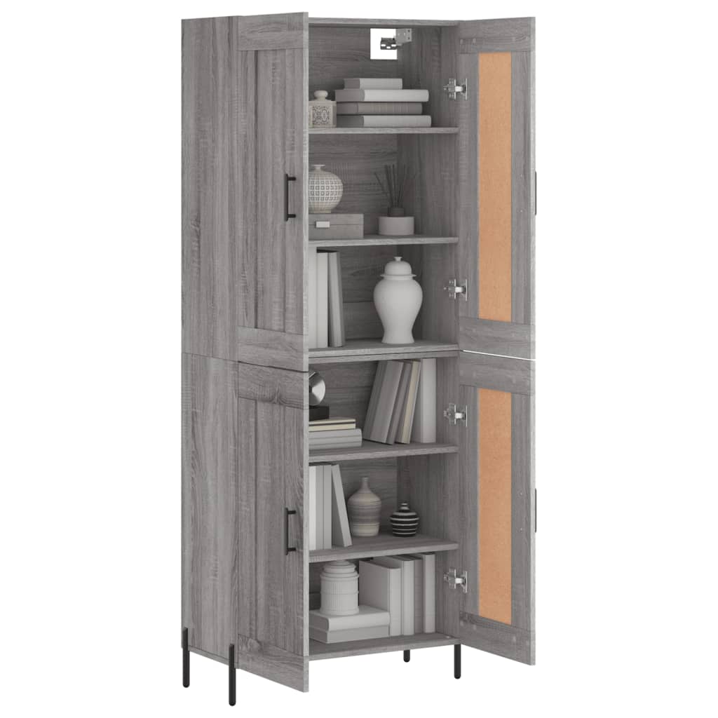 vidaXL Dulap înalt, gri sonoma, 69,5x34x180 cm, lemn compozit vidaXL Dulap înalt, gri sonoma, 69,5x34x180 cm, lemn compozit
