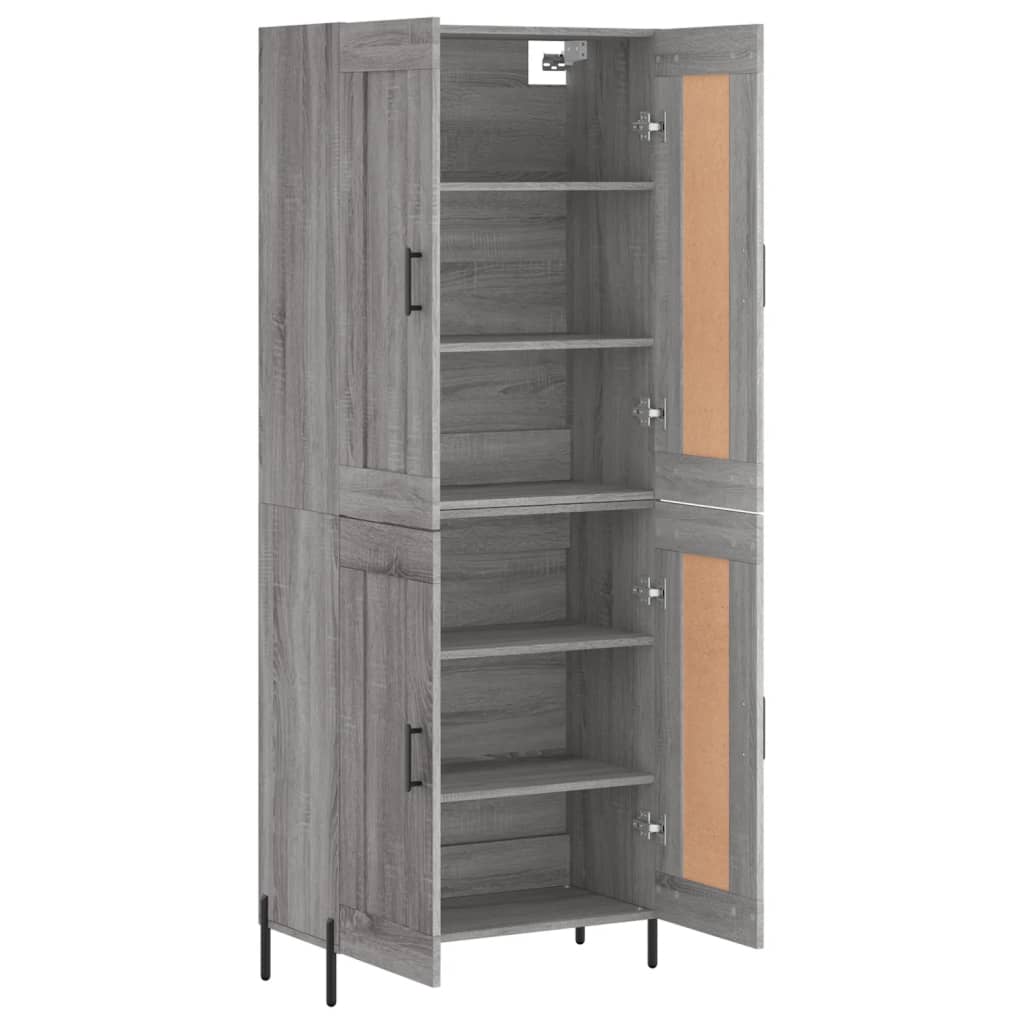 vidaXL Dulap înalt, gri sonoma, 69,5x34x180 cm, lemn compozit vidaXL Dulap înalt, gri sonoma, 69,5x34x180 cm, lemn compozit