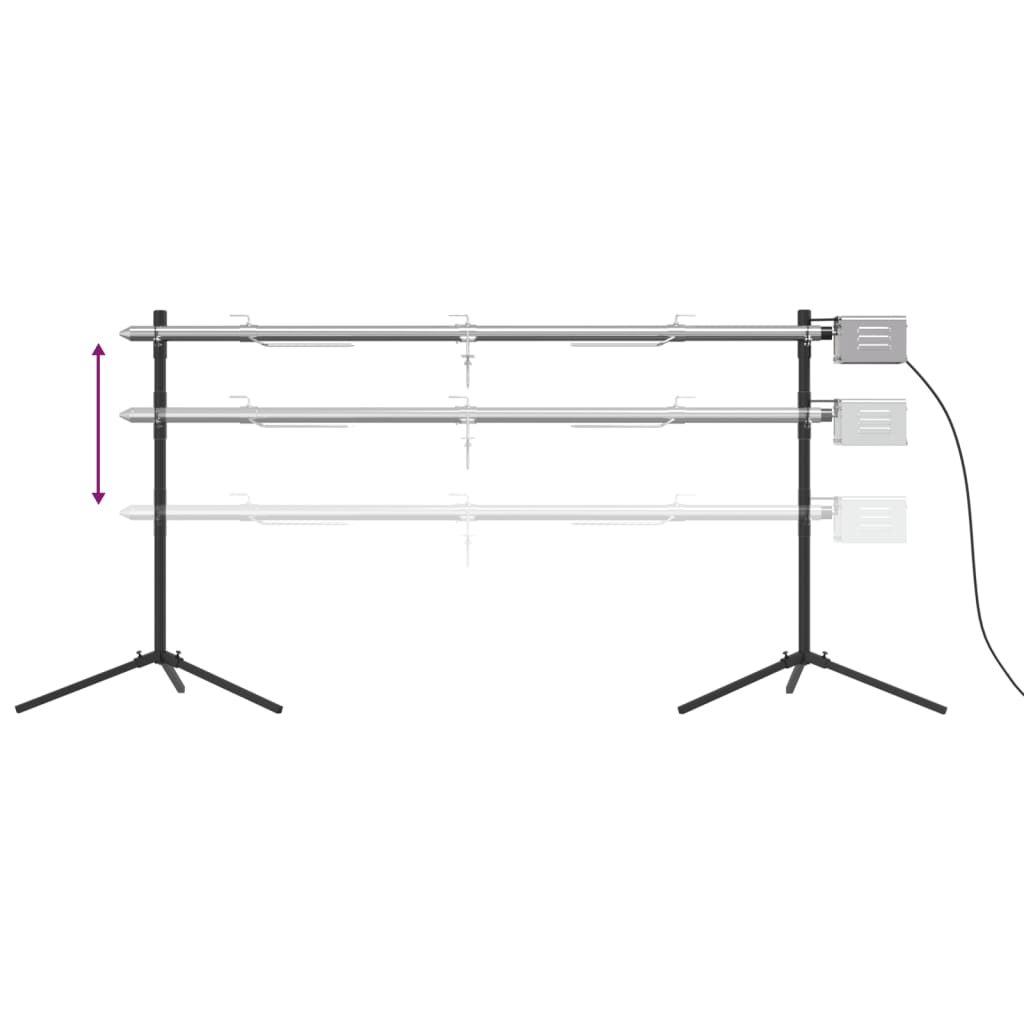 vidaXL Grill automat cu motor, 150x46,5x82,5 cm, oțel inoxidabil vidaXL Grill automat cu motor, 150x46,5x82,5 cm, oțel inoxidabil