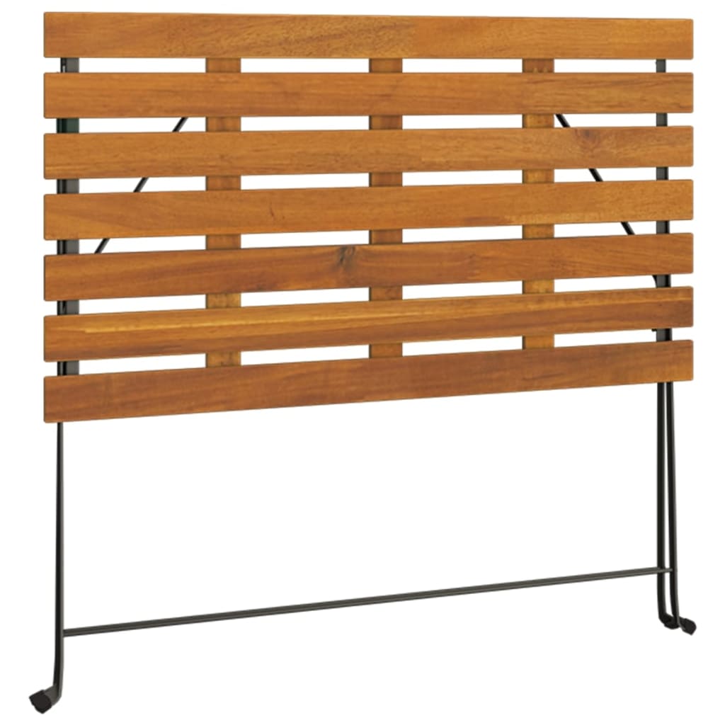 vidaXL Masă bistro pliabilă, 100x54x71 cm, lemn masiv de acacia & oțel vidaXL Masă bistro pliabilă, 100x54x71 cm, lemn masiv de acacia & oțel