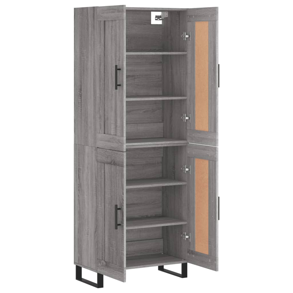 vidaXL Dulap înalt, gri sonoma, 69,5x34x180 cm, lemn compozit