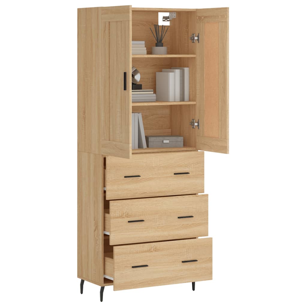 vidaXL Dulap înalt, stejar sonoma, 69,5x34x180 cm, lemn compozit vidaXL Dulap înalt, stejar sonoma, 69,5x34x180 cm, lemn compozit