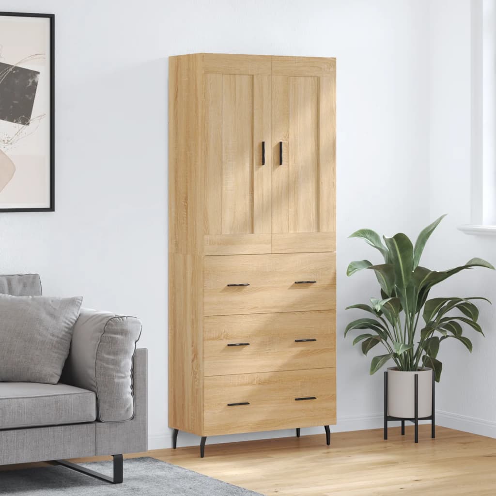 vidaXL Dulap înalt, stejar sonoma, 69,5x34x180 cm, lemn compozit vidaXL Dulap înalt, stejar sonoma, 69,5x34x180 cm, lemn compozit