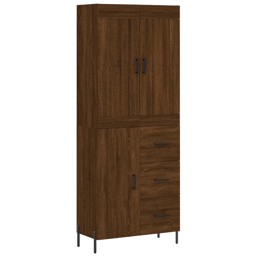 vidaXL Dulap înalt, stejar maro, 69,5x34x180 cm, lemn compozit vidaXL Dulap înalt, stejar maro, 69,5x34x180 cm, lemn compozit