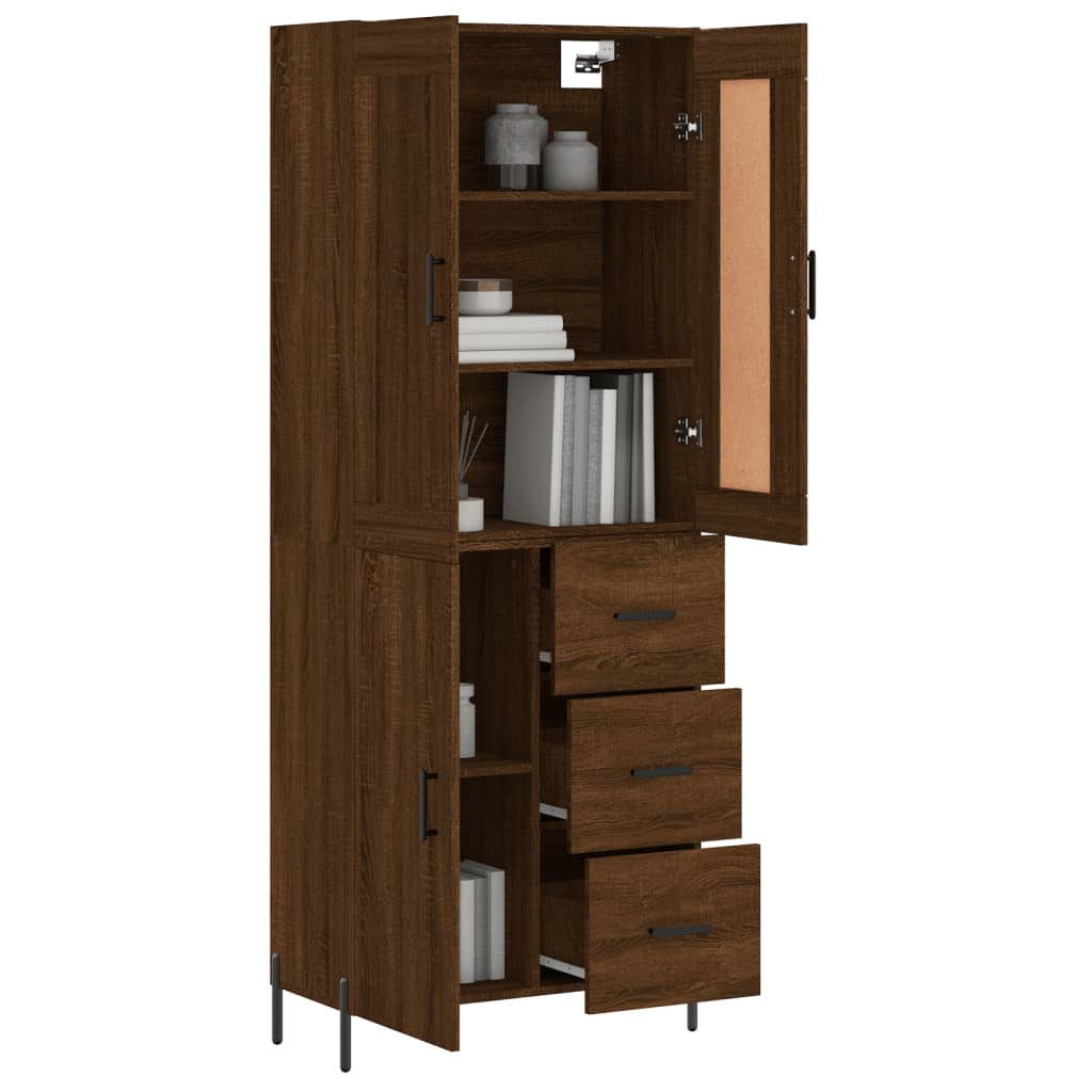 vidaXL Dulap înalt, stejar maro, 69,5x34x180 cm, lemn compozit vidaXL Dulap înalt, stejar maro, 69,5x34x180 cm, lemn compozit