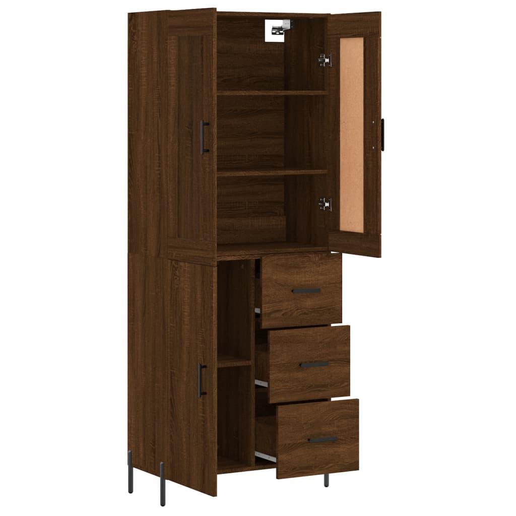 vidaXL Dulap înalt, stejar maro, 69,5x34x180 cm, lemn compozit vidaXL Dulap înalt, stejar maro, 69,5x34x180 cm, lemn compozit