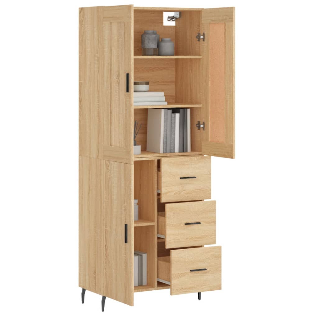 vidaXL Dulap înalt, stejar sonoma, 69,5x34x180 cm, lemn compozit vidaXL Dulap înalt, stejar sonoma, 69,5x34x180 cm, lemn compozit