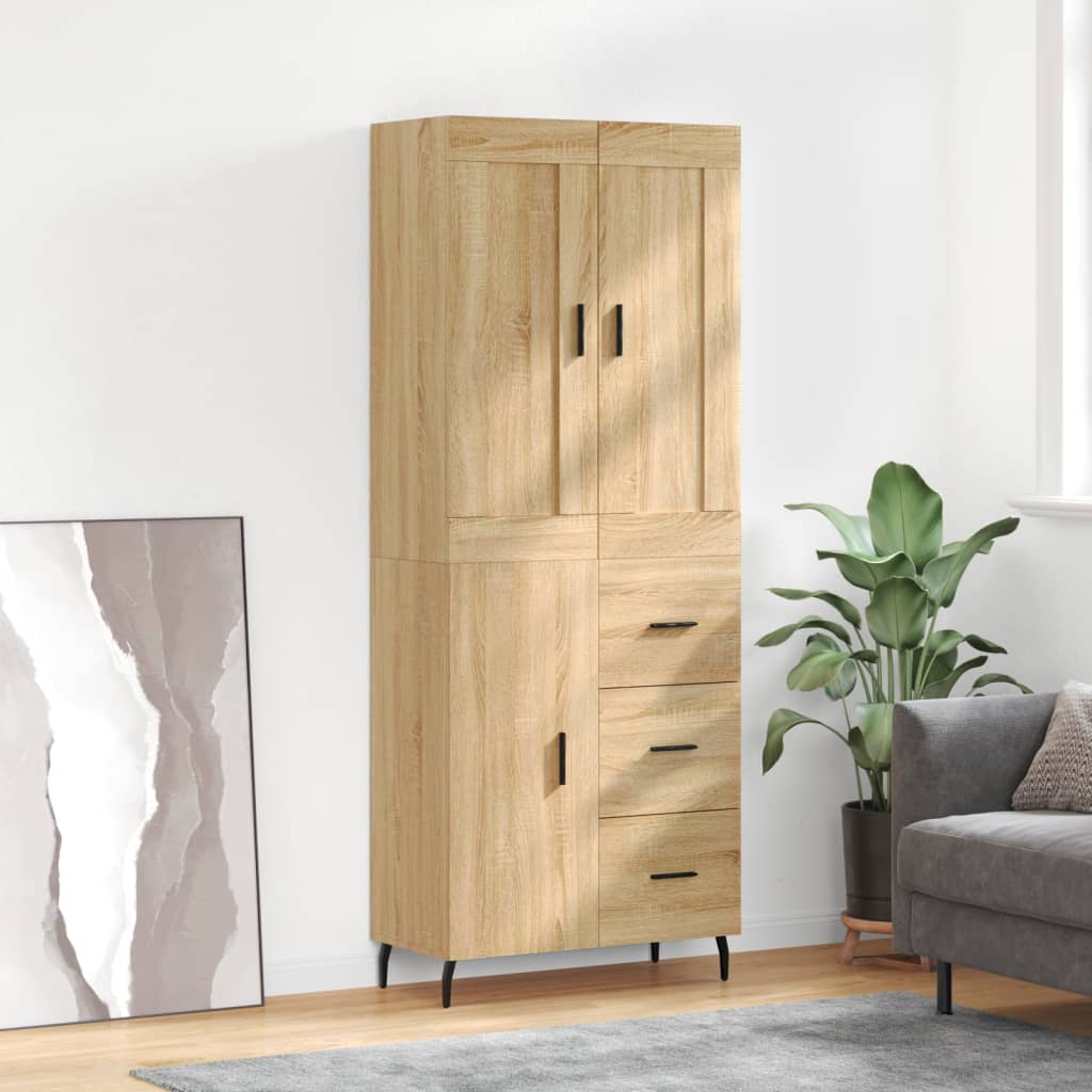 vidaXL Dulap înalt, stejar sonoma, 69,5x34x180 cm, lemn compozit vidaXL Dulap înalt, stejar sonoma, 69,5x34x180 cm, lemn compozit