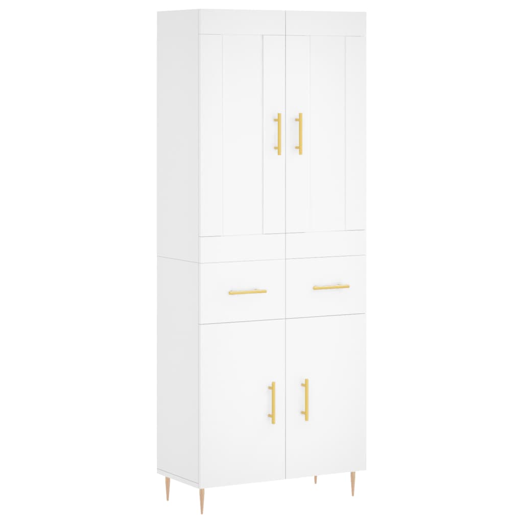 vidaXL Dulap înalt, alb, 69,5x34x180 cm, lemn compozit