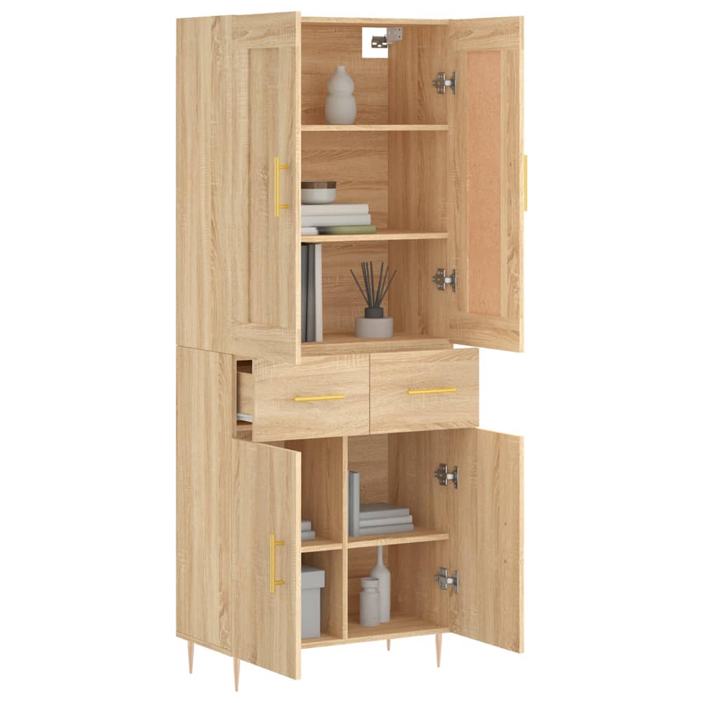 vidaXL Dulap înalt, stejar sonoma, 69,5x34x180 cm, lemn compozit vidaXL Dulap înalt, stejar sonoma, 69,5x34x180 cm, lemn compozit
