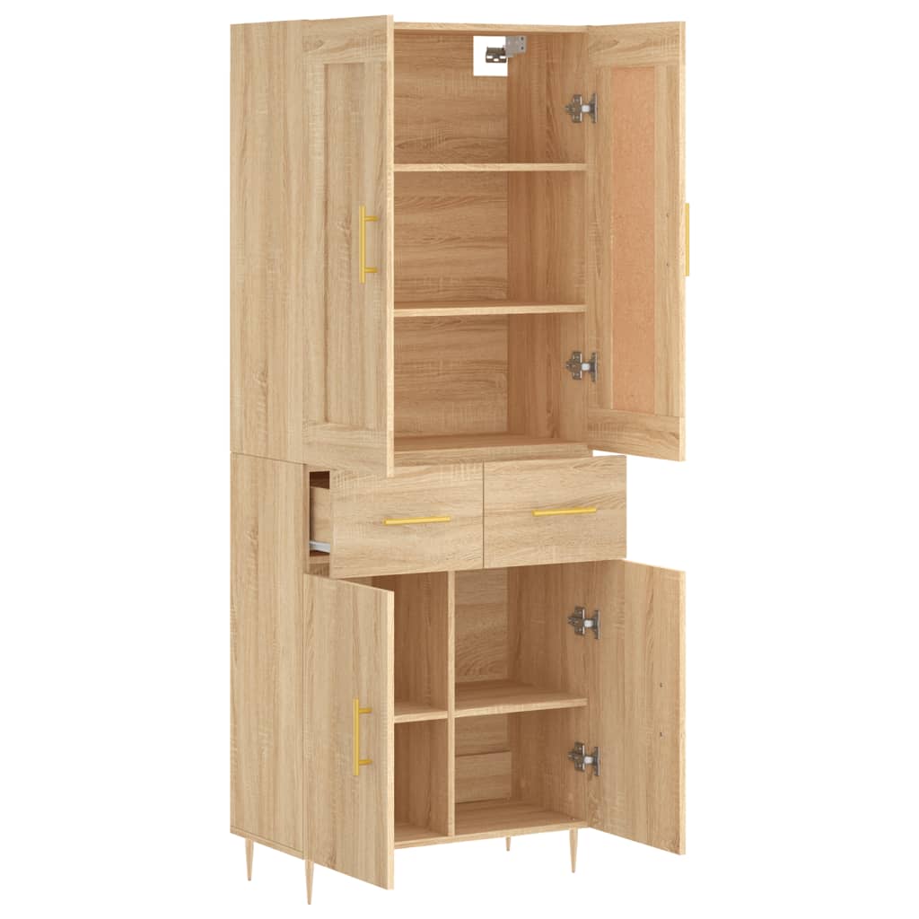vidaXL Dulap înalt, stejar sonoma, 69,5x34x180 cm, lemn compozit vidaXL Dulap înalt, stejar sonoma, 69,5x34x180 cm, lemn compozit