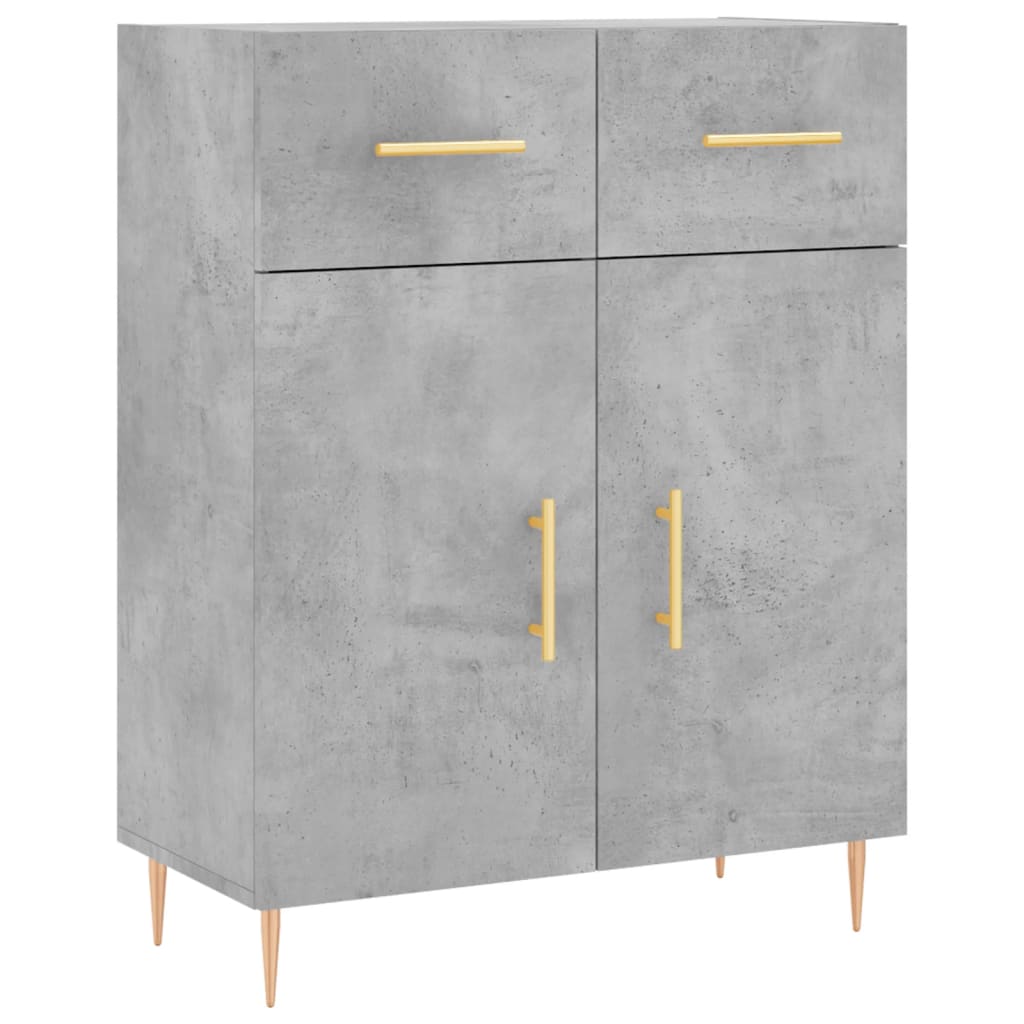 vidaXL Dulap înalt, gri beton, 69,5x34x180, lemn compozit