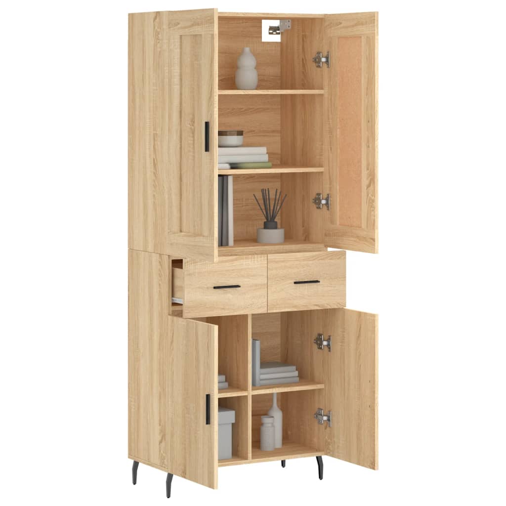 vidaXL Dulap înalt, stejar sonoma, 69,5x34x180 cm, lemn compozit