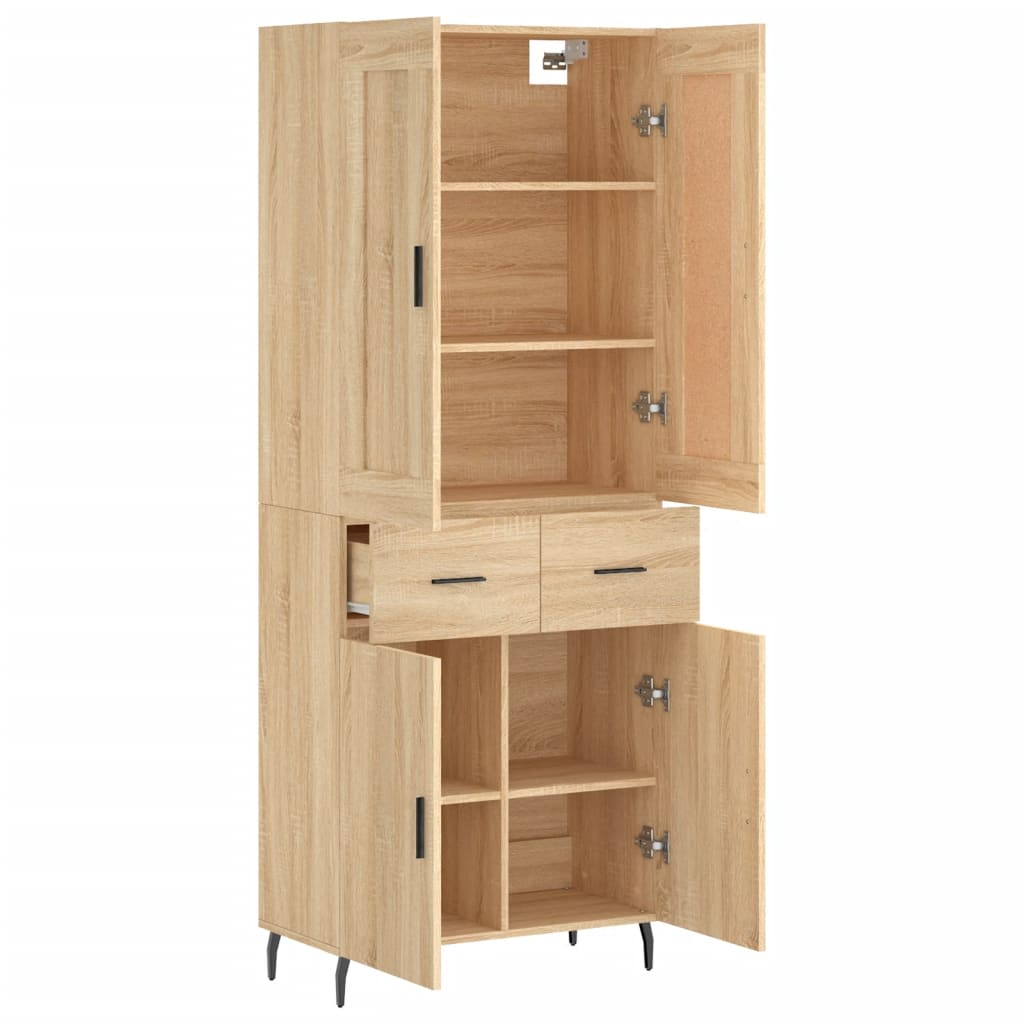 vidaXL Dulap înalt, stejar sonoma, 69,5x34x180 cm, lemn compozit