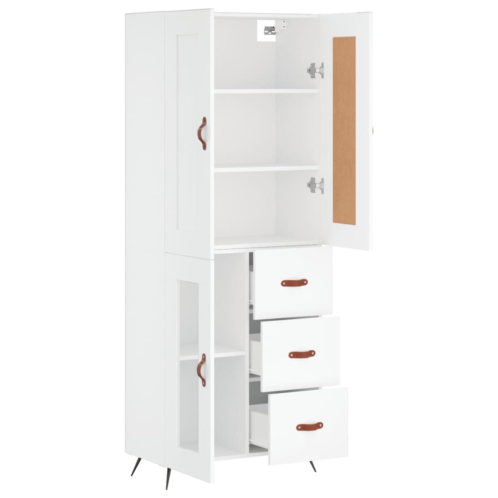 vidaXL Dulap înalt, alb, 69,5x34x180 cm, lemn compozit vidaXL Dulap înalt, alb, 69,5x34x180 cm, lemn compozit