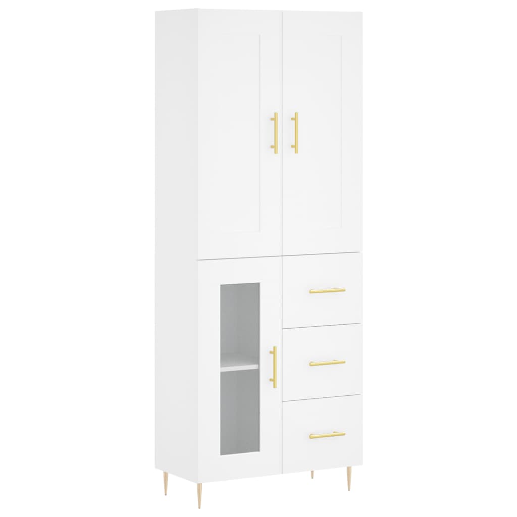 vidaXL Dulap înalt, alb, 69,5x34x180 cm, lemn compozit vidaXL Dulap înalt, alb, 69,5x34x180 cm, lemn compozit