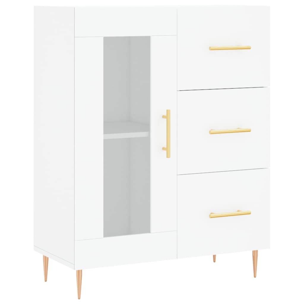 vidaXL Dulap înalt, alb, 69,5x34x180 cm, lemn compozit vidaXL Dulap înalt, alb, 69,5x34x180 cm, lemn compozit