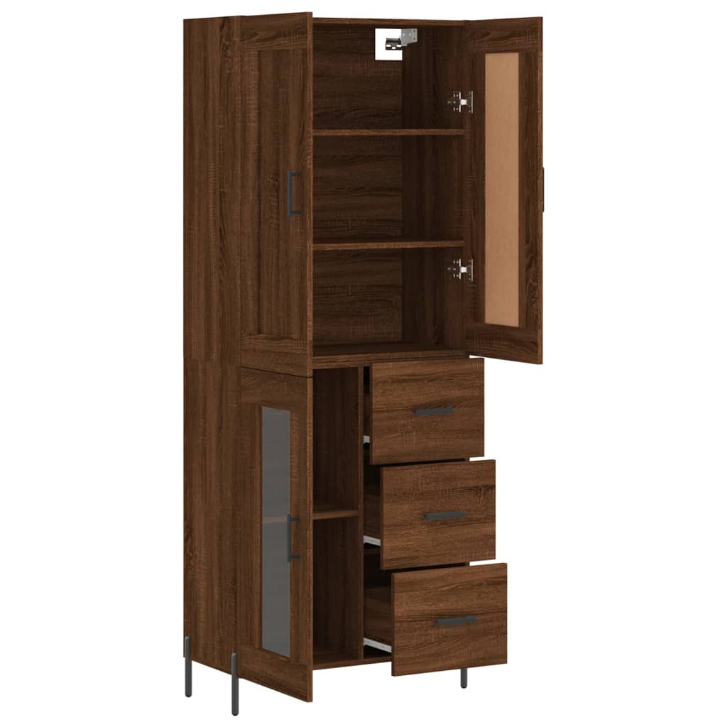 vidaXL Dulap înalt, stejar maro, 69,5x34x180 cm, lemn compozit