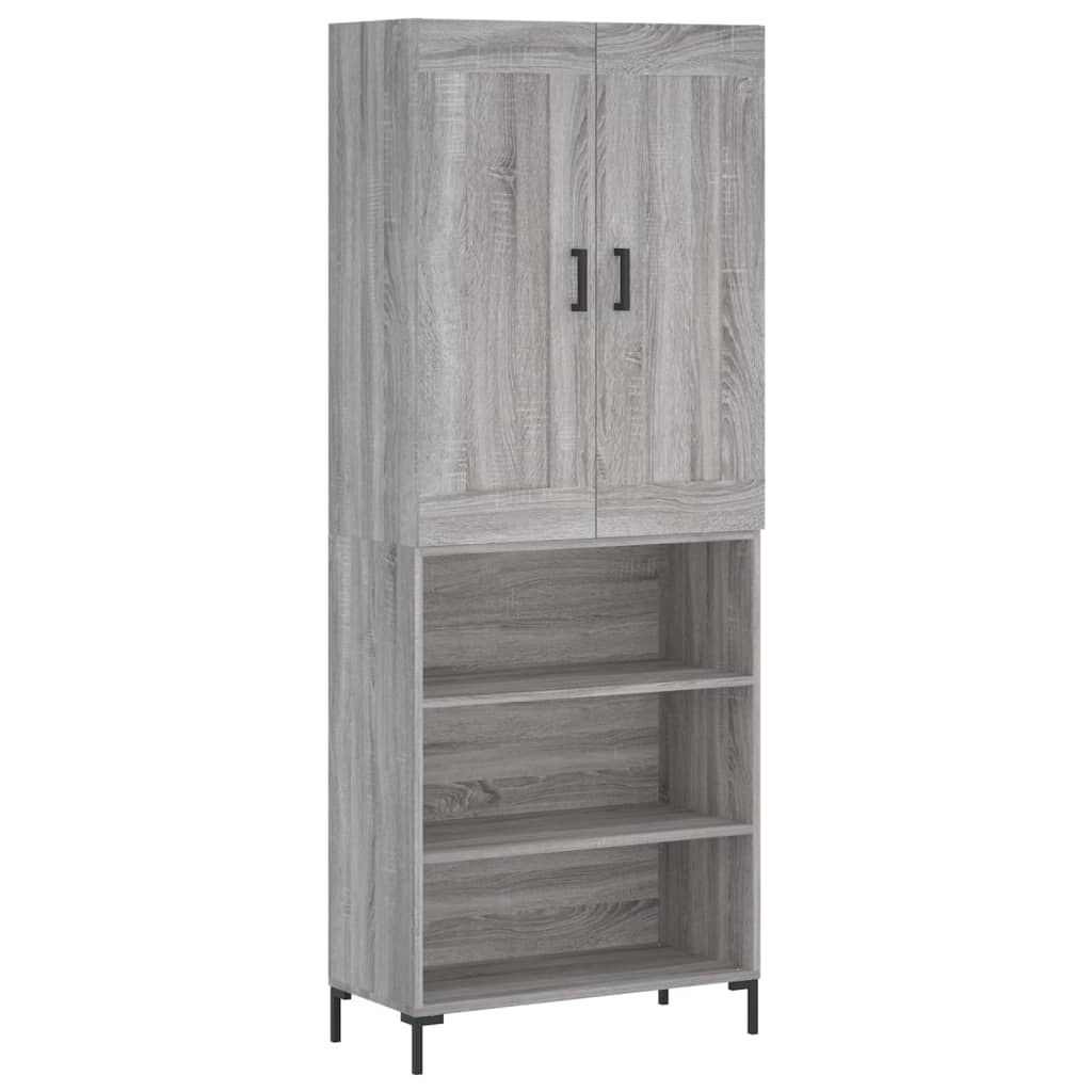 vidaXL Dulap înalt, gri sonoma, 69,5x34x180 cm, lemn compozit