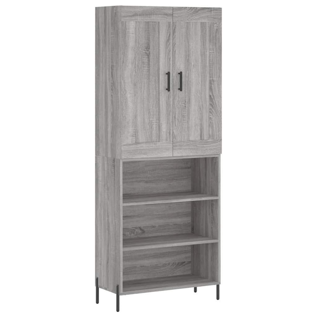 vidaXL Dulap înalt, gri sonoma, 69,5x34x180 cm, lemn compozit