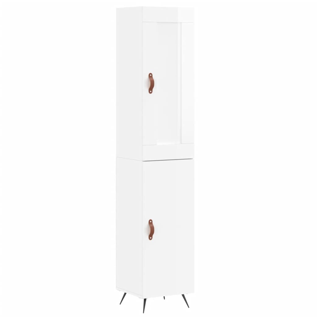 vidaXL Dulap înalt, alb extralucios, 34,5x34x180 cm, lemn prelucrat vidaXL Dulap înalt, alb extralucios, 34,5x34x180 cm, lemn prelucrat