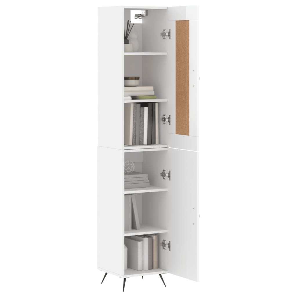 vidaXL Dulap înalt, alb extralucios, 34,5x34x180 cm, lemn prelucrat vidaXL Dulap înalt, alb extralucios, 34,5x34x180 cm, lemn prelucrat