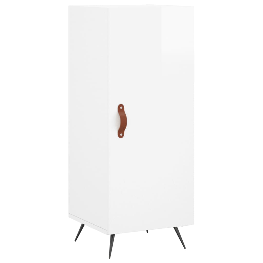 vidaXL Dulap înalt, alb extralucios, 34,5x34x180 cm, lemn prelucrat vidaXL Dulap înalt, alb extralucios, 34,5x34x180 cm, lemn prelucrat