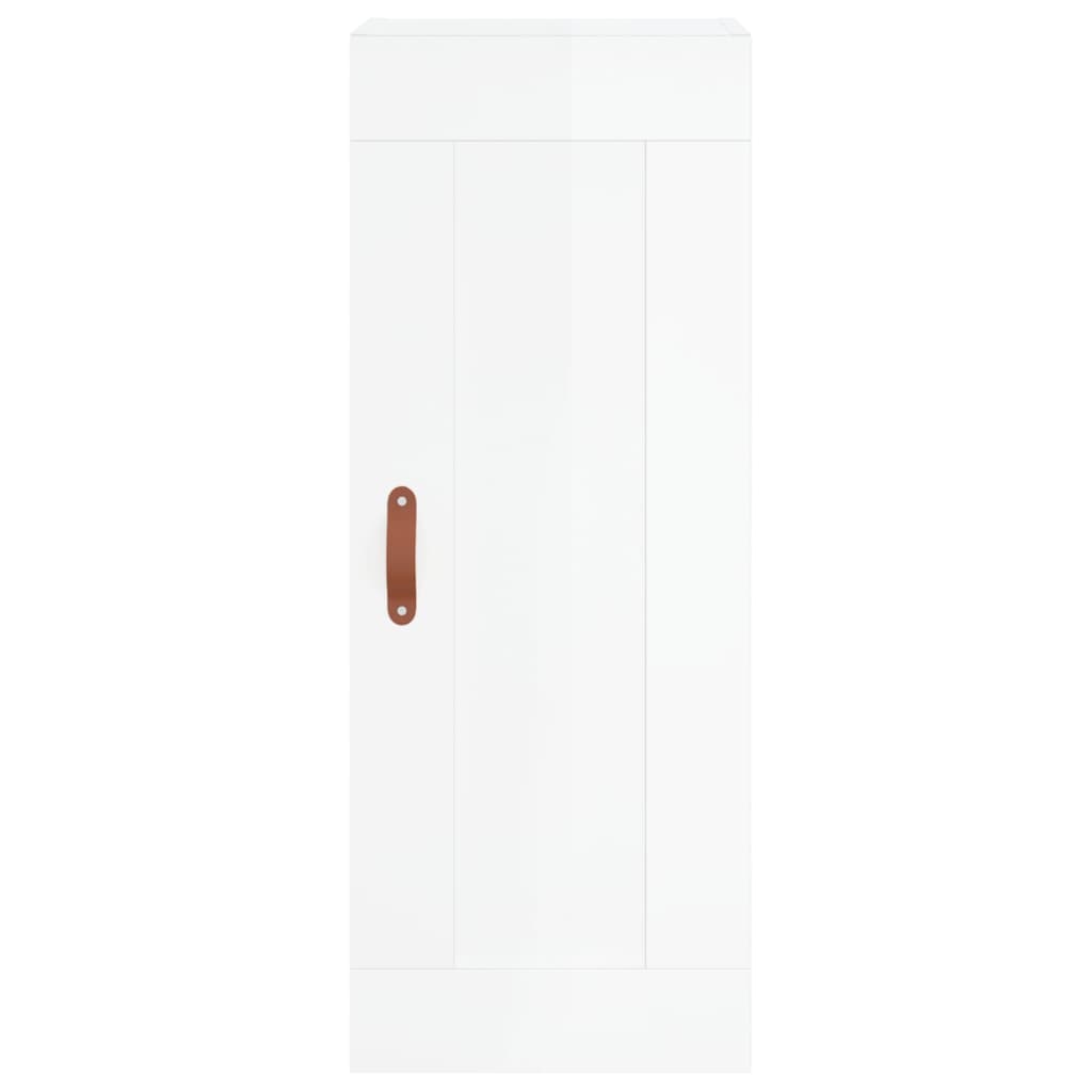 vidaXL Dulap înalt, alb extralucios, 34,5x34x180 cm, lemn prelucrat vidaXL Dulap înalt, alb extralucios, 34,5x34x180 cm, lemn prelucrat
