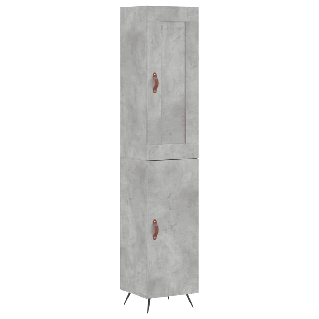 vidaXL Dulap înalt, gri beton, 34,5x34x180 cm, lemn prelucrat vidaXL Dulap înalt, gri beton, 34,5x34x180 cm, lemn prelucrat