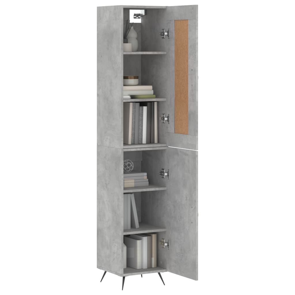 vidaXL Dulap înalt, gri beton, 34,5x34x180 cm, lemn prelucrat vidaXL Dulap înalt, gri beton, 34,5x34x180 cm, lemn prelucrat