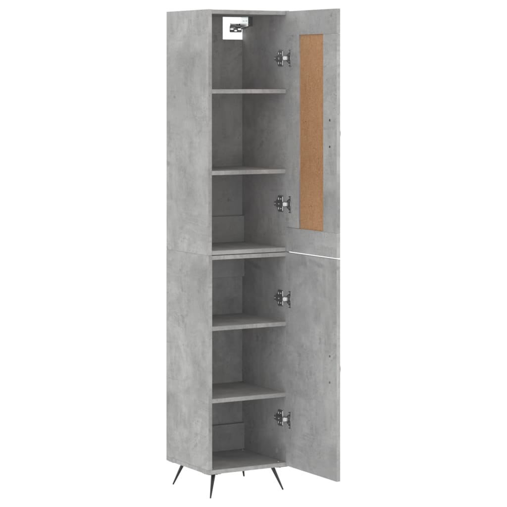 vidaXL Dulap înalt, gri beton, 34,5x34x180 cm, lemn prelucrat vidaXL Dulap înalt, gri beton, 34,5x34x180 cm, lemn prelucrat