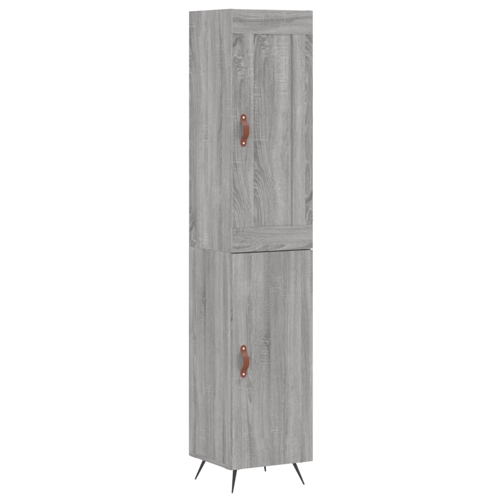 vidaXL Dulap înalt, gri sonoma, 34,5x34x180 cm, lemn prelucrat