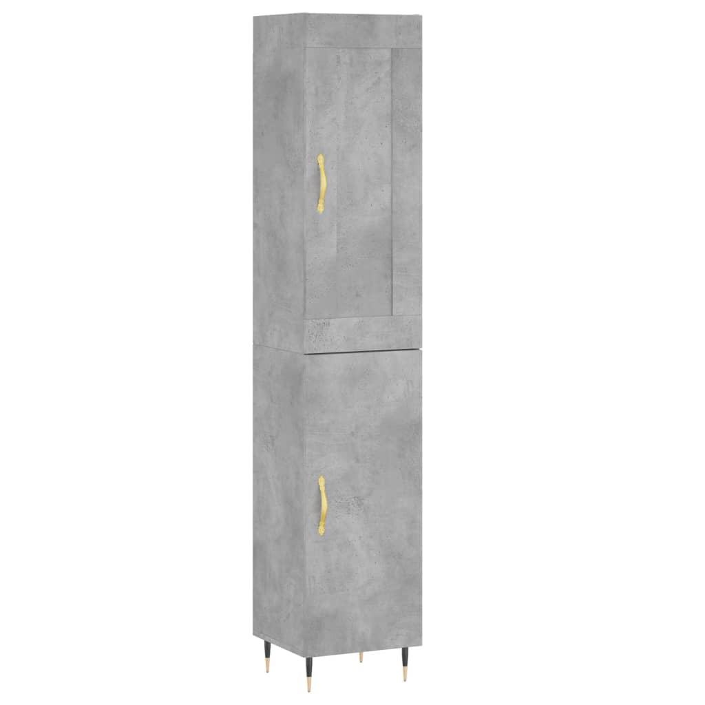 vidaXL Dulap înalt, gri beton, 34,5x34x180 cm, lemn prelucrat vidaXL Dulap înalt, gri beton, 34,5x34x180 cm, lemn prelucrat