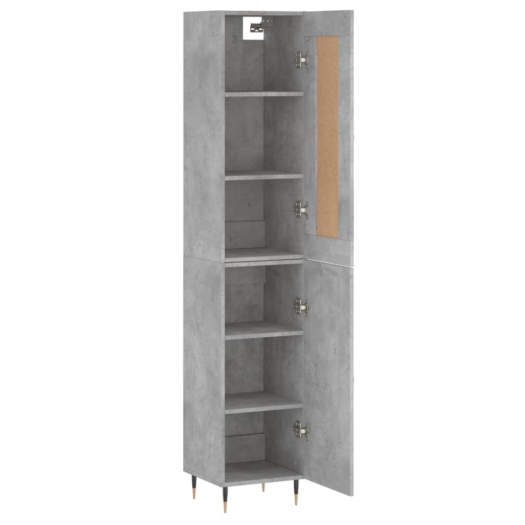 vidaXL Dulap înalt, gri beton, 34,5x34x180 cm, lemn prelucrat vidaXL Dulap înalt, gri beton, 34,5x34x180 cm, lemn prelucrat