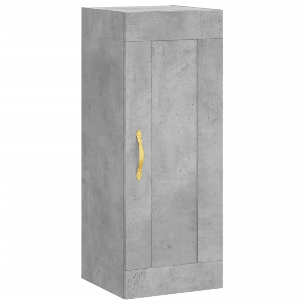 vidaXL Dulap înalt, gri beton, 34,5x34x180 cm, lemn prelucrat vidaXL Dulap înalt, gri beton, 34,5x34x180 cm, lemn prelucrat