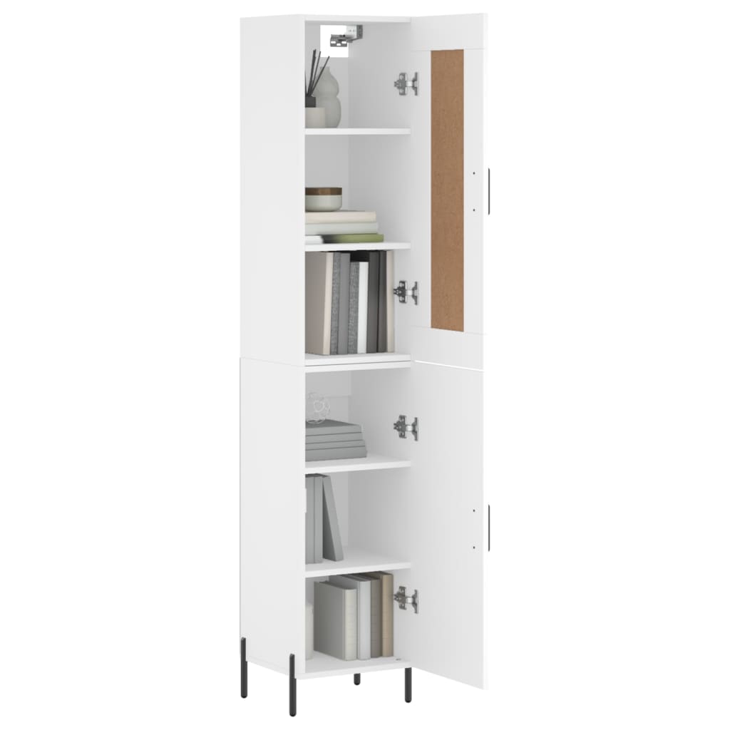 vidaXL Dulap înalt, alb, 34,5x34x180 cm, lemn prelucrat vidaXL Dulap înalt, alb, 34,5x34x180 cm, lemn prelucrat