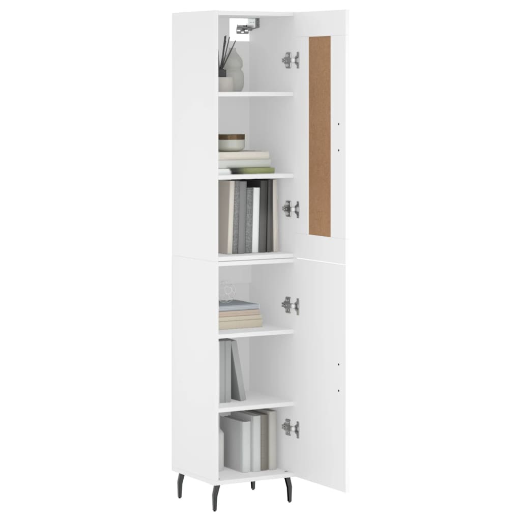 vidaXL Dulap înalt, alb, 34,5x34x180 cm, lemn prelucrat vidaXL Dulap înalt, alb, 34,5x34x180 cm, lemn prelucrat