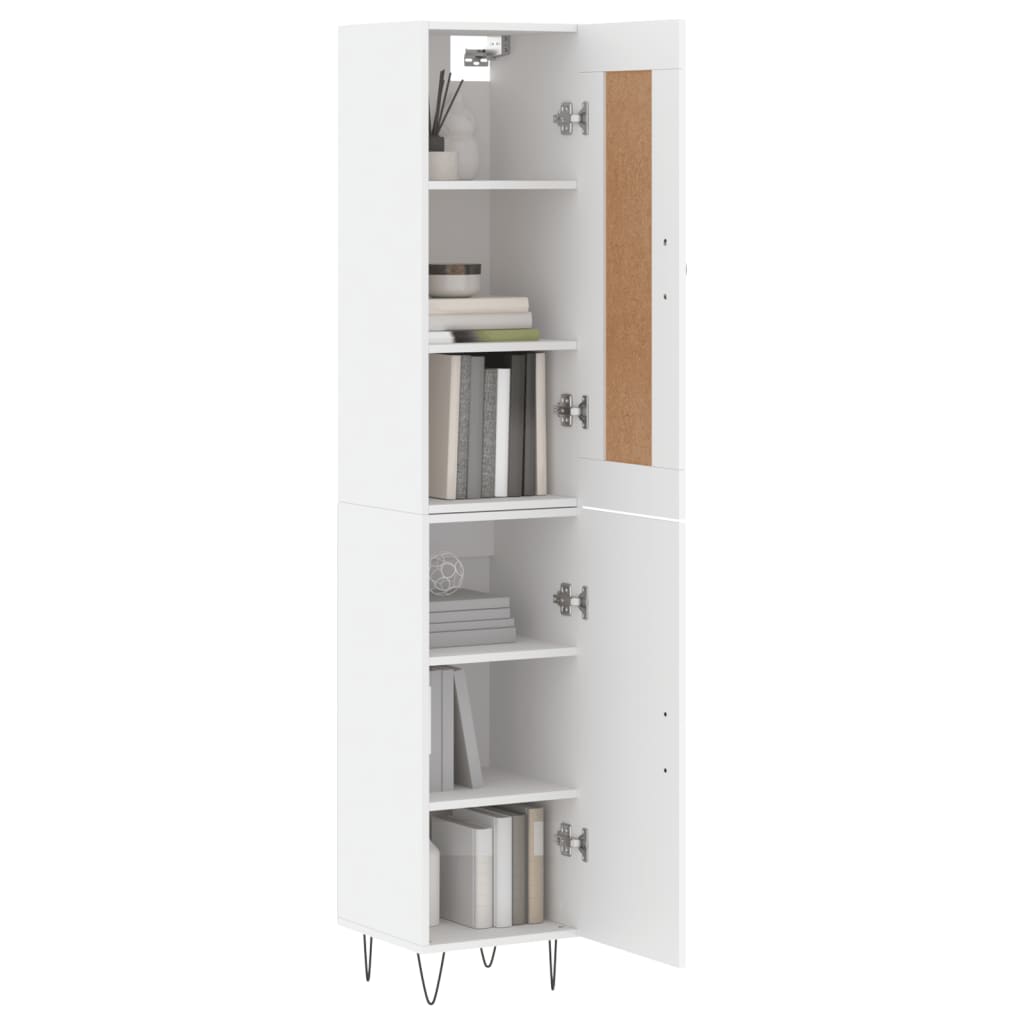 vidaXL Dulap înalt, alb, 34,5x34x180 cm, lemn prelucrat vidaXL Dulap înalt, alb, 34,5x34x180 cm, lemn prelucrat