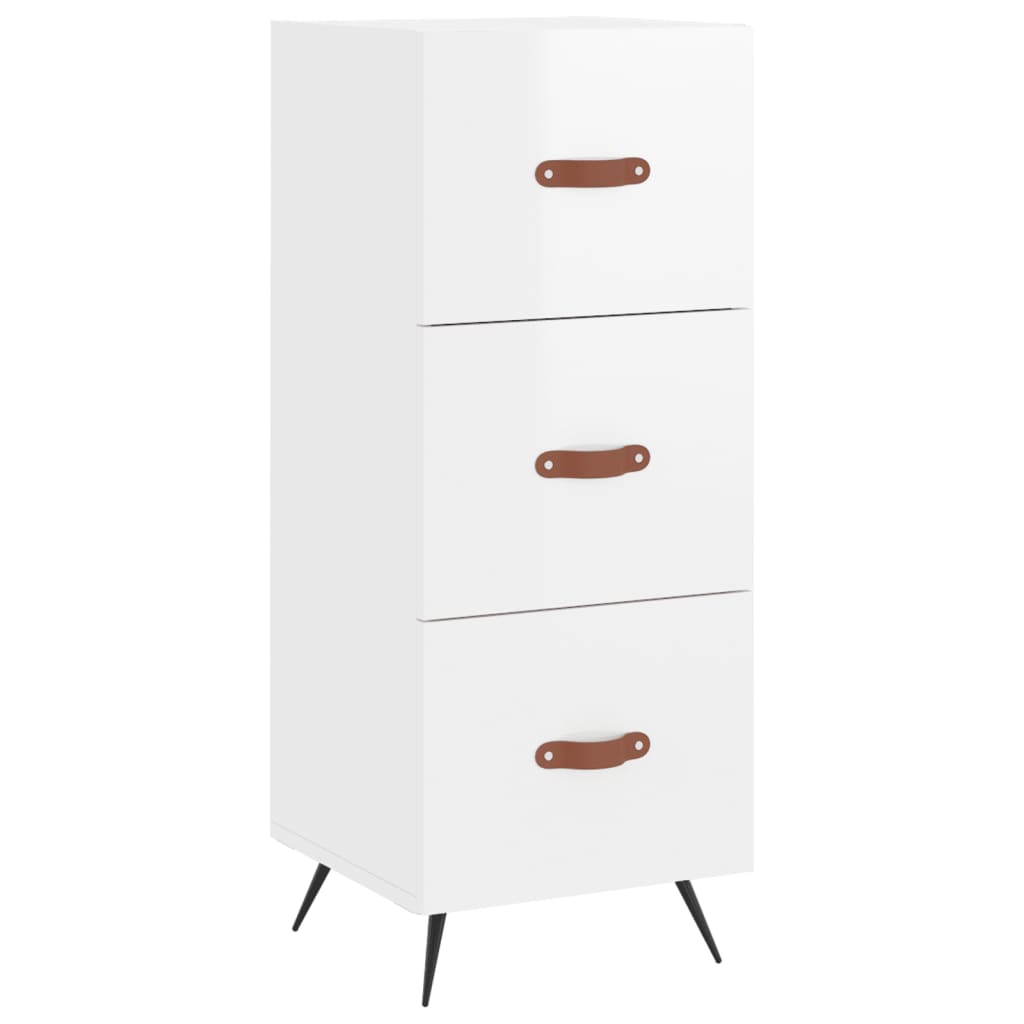 vidaXL Dulap înalt, alb extralucios, 34,5x34x180 cm, lemn prelucrat vidaXL Dulap înalt, alb extralucios, 34,5x34x180 cm, lemn prelucrat