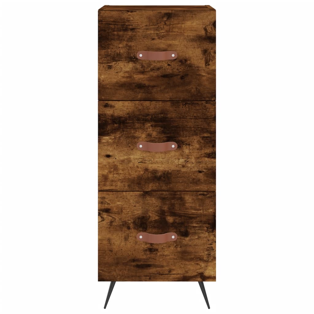 vidaXL Dulap înalt, stejar fumuriu, 34,5x34x180 cm, lemn prelucrat