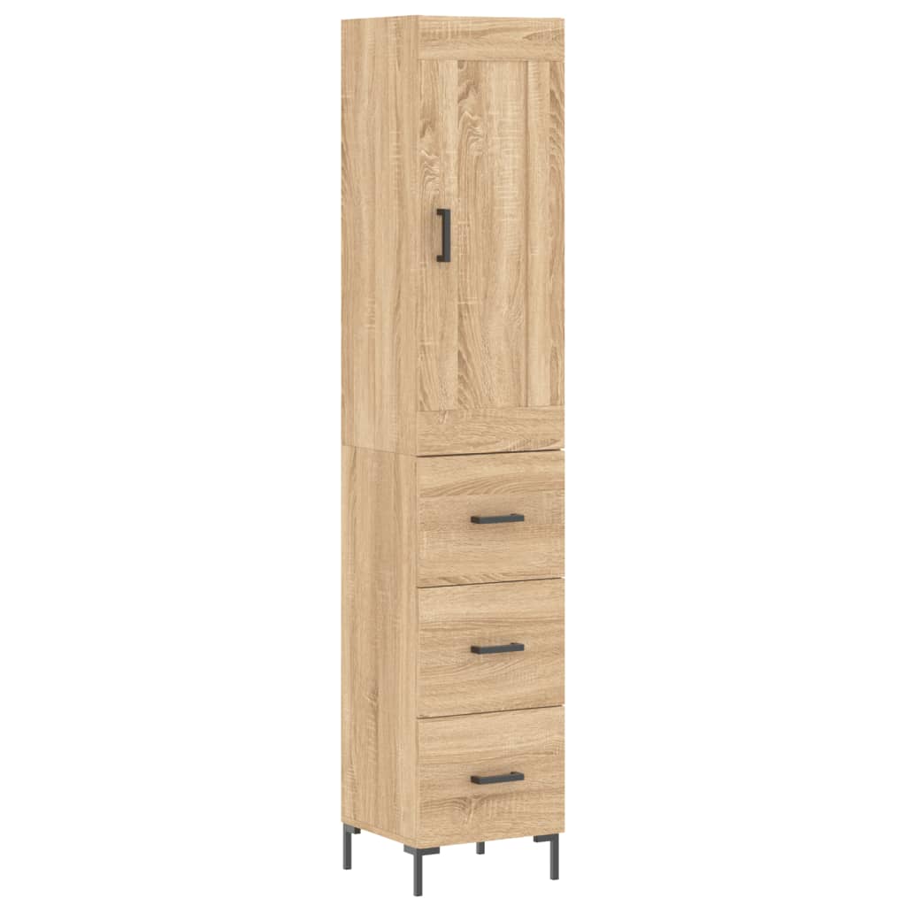 vidaXL Dulap înalt, stejar sonoma, 34,5x34x180 cm, lemn prelucrat