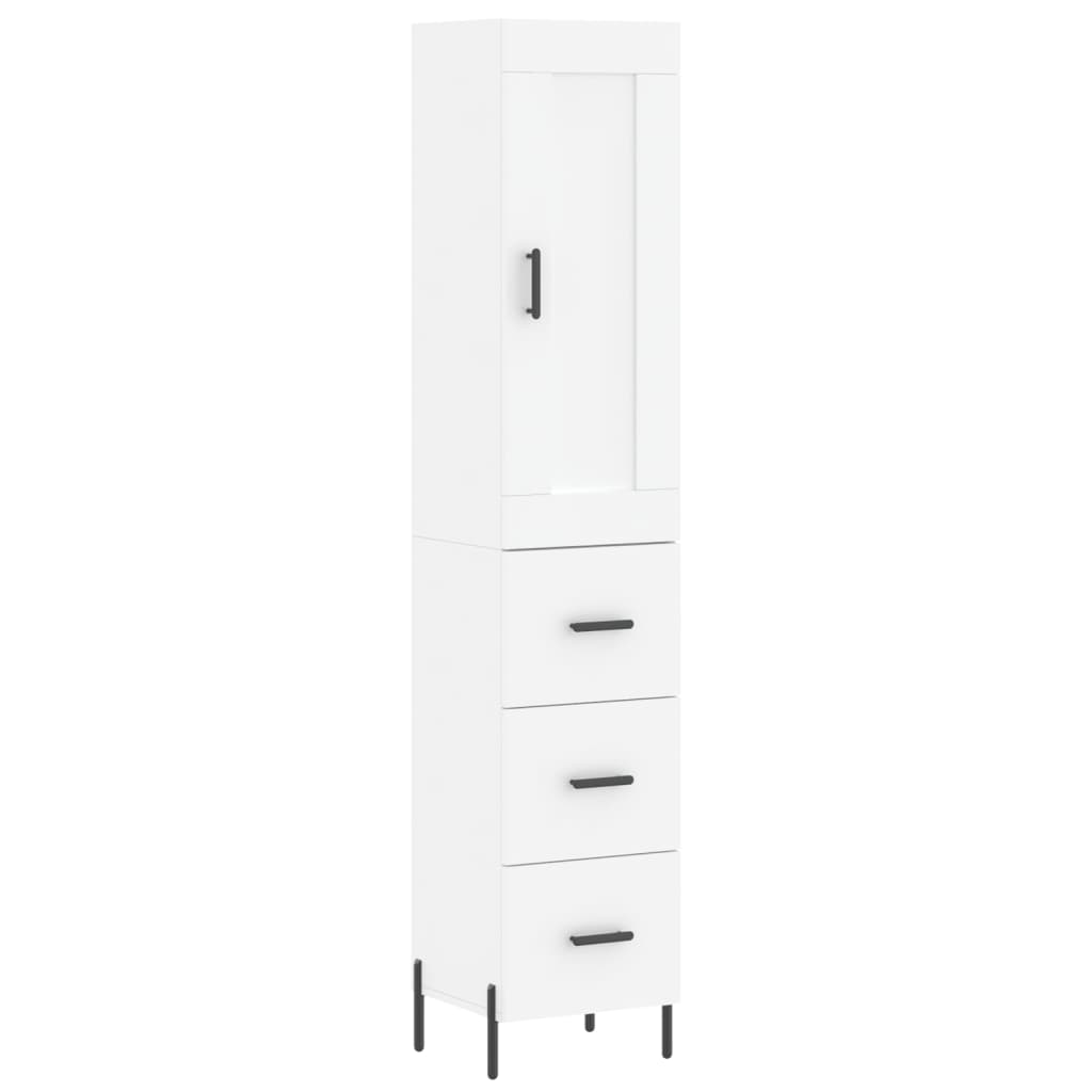 vidaXL Dulap înalt, alb, 34,5x34x180 cm, lemn prelucrat vidaXL Dulap înalt, alb, 34,5x34x180 cm, lemn prelucrat