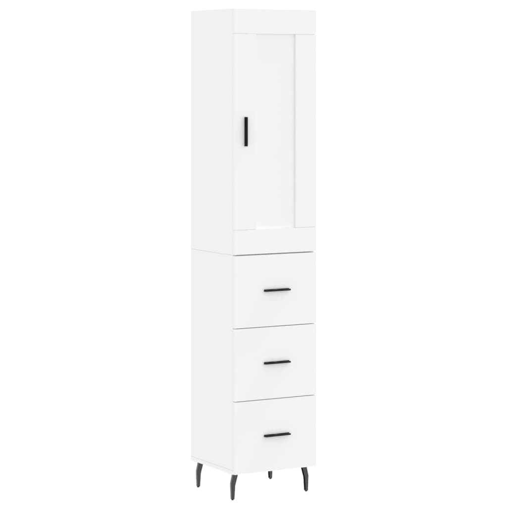 vidaXL Dulap înalt, alb, 34,5x34x180 cm, lemn prelucrat vidaXL Dulap înalt, alb, 34,5x34x180 cm, lemn prelucrat