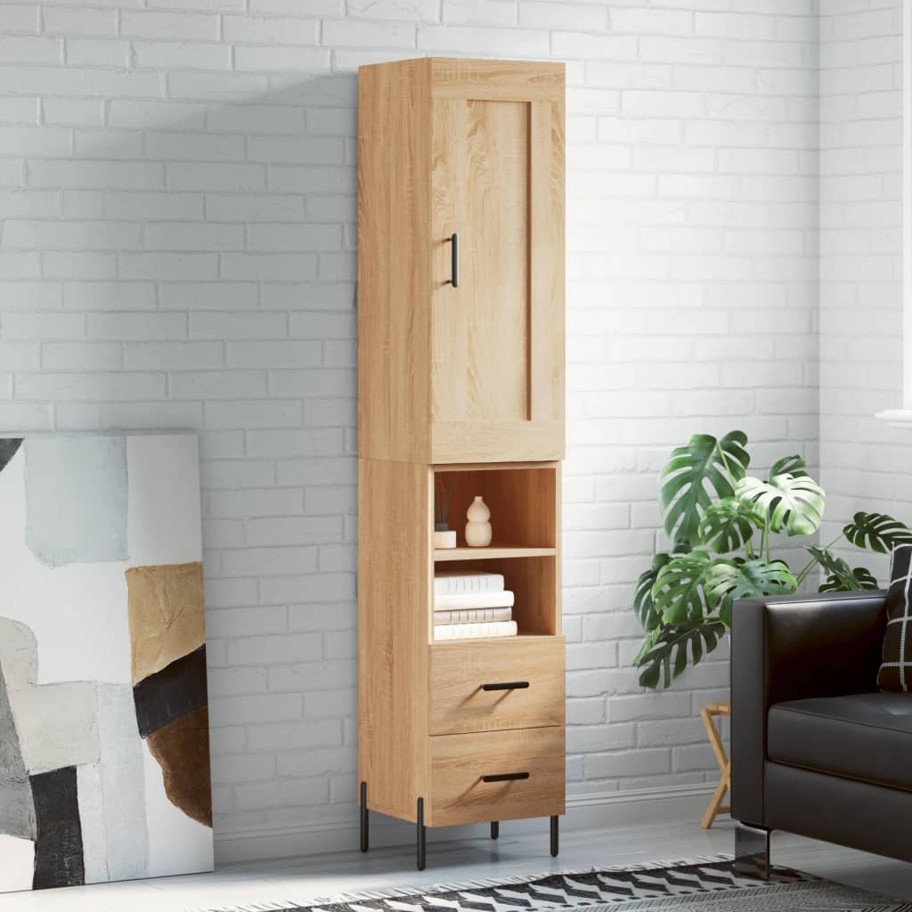 vidaXL Dulap înalt, stejar sonoma, 34,5x34x180 cm, lemn prelucrat vidaXL Dulap înalt, stejar sonoma, 34,5x34x180 cm, lemn prelucrat