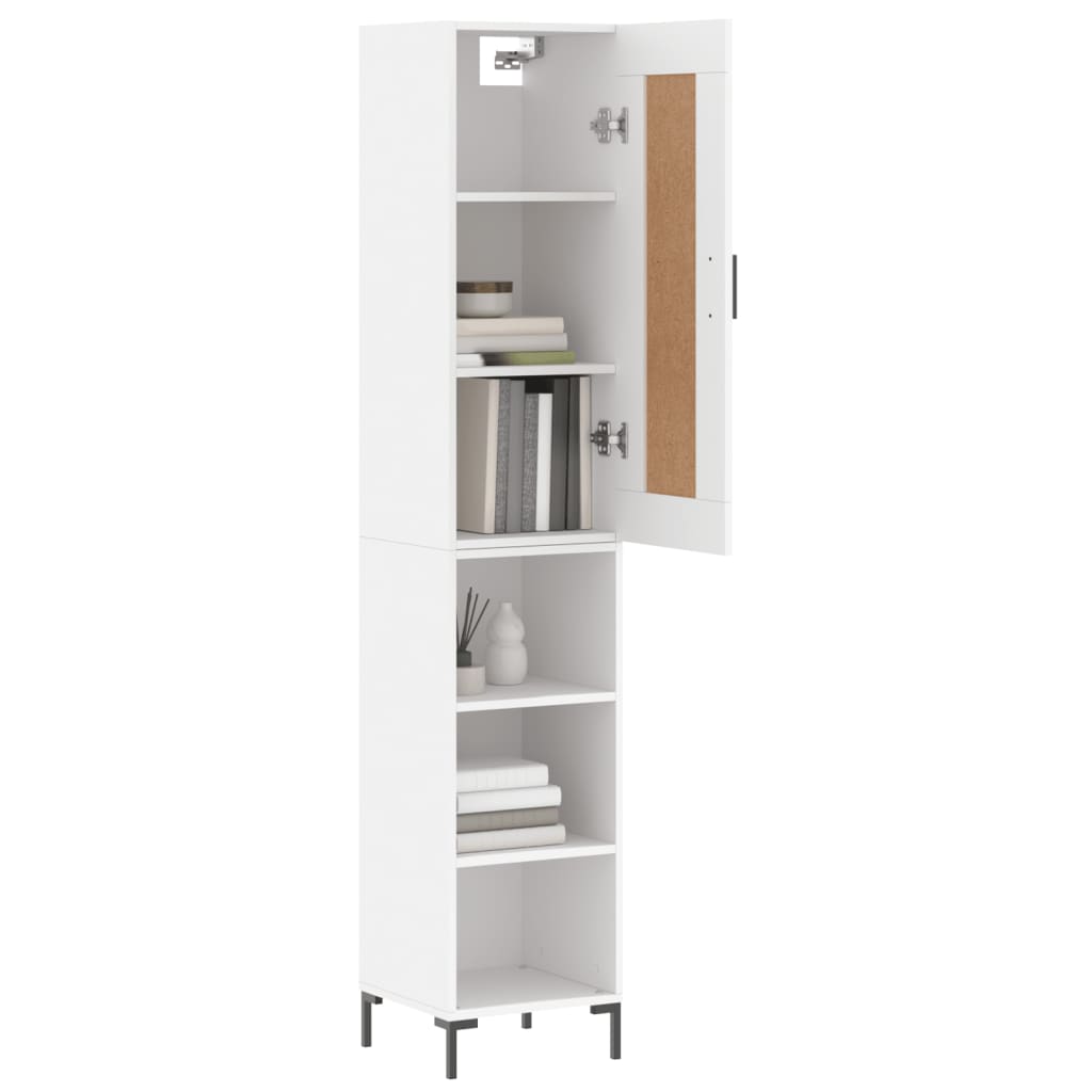 vidaXL Dulap înalt, alb, 34,5x34x180 cm, lemn prelucrat vidaXL Dulap înalt, alb, 34,5x34x180 cm, lemn prelucrat