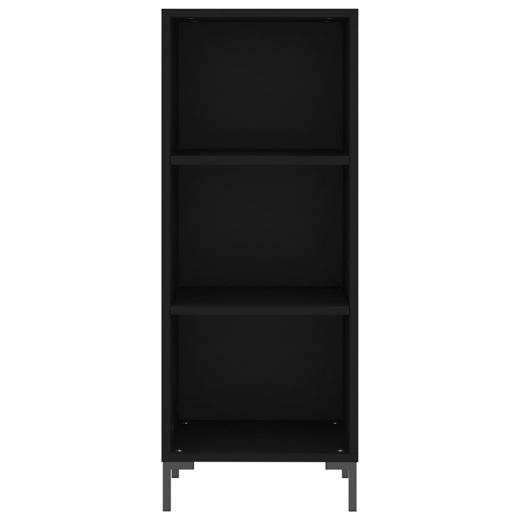 vidaXL Dulap înalt, negru, 34,5x34x180 cm, lemn prelucrat