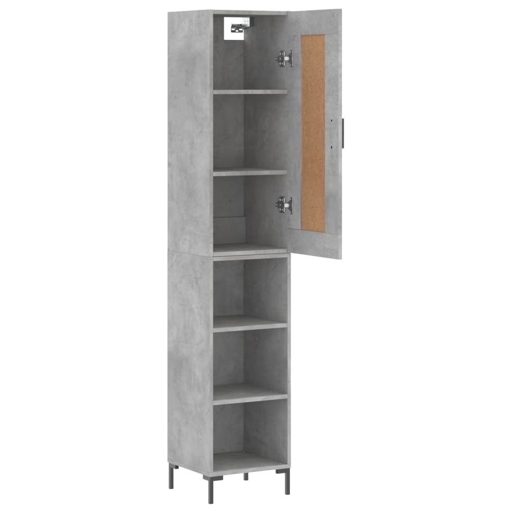 vidaXL Dulap înalt, gri beton, 34,5x34x180 cm, lemn prelucrat vidaXL Dulap înalt, gri beton, 34,5x34x180 cm, lemn prelucrat